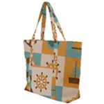 Nautical Elements Collection Zip Up Canvas Bag