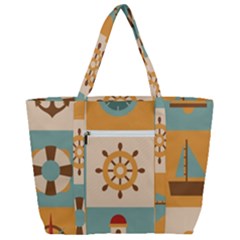 Zip Up Canvas Bag 