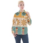Nautical Elements Collection Women s Long Sleeve Pocket Shirt