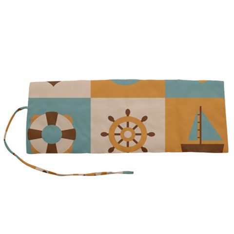 Nautical Elements Collection Roll Up Canvas Pencil Holder (S) from ArtsNow.com