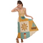 Nautical Elements Collection Backless Maxi Beach Dress