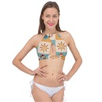 Nautical Elements Collection Cross Front Halter Bikini Top
