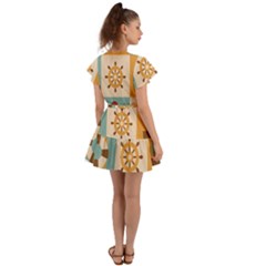 Flutter Sleeve Wrap Dress 