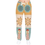 Nautical Elements Collection Women Velvet Drawstring Pants