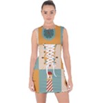 Nautical Elements Collection Lace Up Front Bodycon Dress