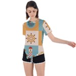 Nautical Elements Collection Asymmetrical Short Sleeve Sports T-Shirt