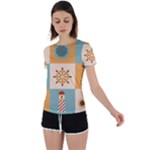 Nautical Elements Collection Back Circle Cutout Sports T-Shirt