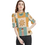 Nautical Elements Collection Frill Neck Blouse