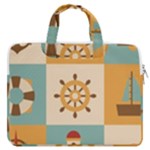 Nautical Elements Collection MacBook Pro 13  Double Pocket Laptop Bag