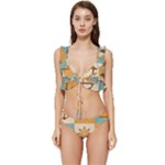 Nautical Elements Collection Low Cut Ruffle Edge Bikini Set