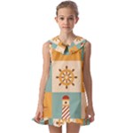 Nautical Elements Collection Kids  Pilgrim Collar Ruffle Hem Dress