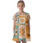 Nautical Elements Collection Kids  Short Sleeve Pinafore Style Dress