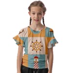 Nautical Elements Collection Kids  Cut Out Flutter Sleeves