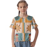 Nautical Elements Collection Kids  Cuff Sleeve Scrunch Bottom T-Shirt