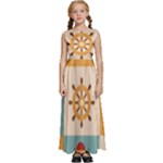Nautical Elements Collection Kids  Satin Sleeveless Maxi Dress