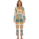 Nautical Elements Collection Womens  Long Sleeve Lightweight Pajamas Set