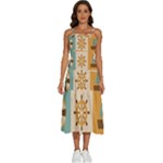 Nautical Elements Collection Sleeveless Shoulder Straps Boho Dress
