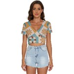 Nautical Elements Collection V-Neck Crop Top