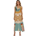 Nautical Elements Collection V-Neck Sleeveless Loose Fit Overalls
