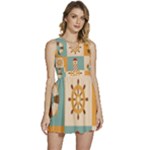 Nautical Elements Collection Sleeveless High Waist Mini Dress