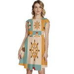 Nautical Elements Collection Cap Sleeve High Waist Dress