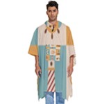 Nautical Elements Collection Men s Hooded Rain Ponchos