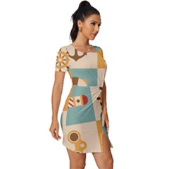 Fitted Knot Split End Bodycon Dress 