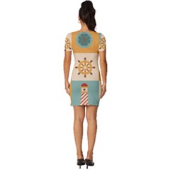 Fitted Knot Split End Bodycon Dress 