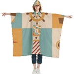 Nautical Elements Collection Women s Hooded Rain Ponchos