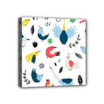 Vector Set Isolates With Cute Birds Scandinavian Style Mini Canvas 4  x 4  (Stretched)