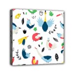 Vector Set Isolates With Cute Birds Scandinavian Style Mini Canvas 6  x 6  (Stretched)