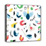 Vector Set Isolates With Cute Birds Scandinavian Style Mini Canvas 8  x 8  (Stretched)