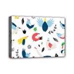 Vector Set Isolates With Cute Birds Scandinavian Style Mini Canvas 7  x 5  (Stretched)