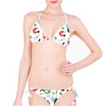 Vector Set Isolates With Cute Birds Scandinavian Style Classic Bikini Set