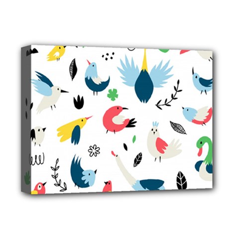 Vector Set Isolates With Cute Birds Scandinavian Style Deluxe Canvas 16  x 12  (Stretched)  from ArtsNow.com