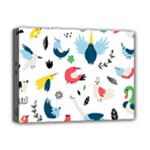 Vector Set Isolates With Cute Birds Scandinavian Style Deluxe Canvas 16  x 12  (Stretched) 