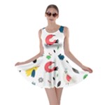 Vector Set Isolates With Cute Birds Scandinavian Style Skater Dress