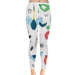 Vector Set Isolates With Cute Birds Scandinavian Style Everyday Leggings 