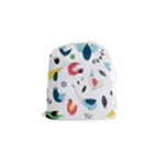 Vector Set Isolates With Cute Birds Scandinavian Style Drawstring Pouch (Small)