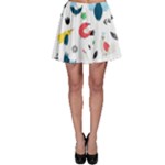 Vector Set Isolates With Cute Birds Scandinavian Style Skater Skirt