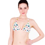 Vector Set Isolates With Cute Birds Scandinavian Style Classic Bikini Top