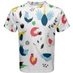 Vector Set Isolates With Cute Birds Scandinavian Style Men s Cotton T-Shirt