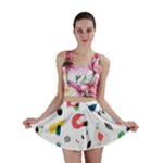 Vector Set Isolates With Cute Birds Scandinavian Style Mini Skirt