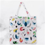 Vector Set Isolates With Cute Birds Scandinavian Style Grocery Tote Bag