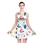 Vector Set Isolates With Cute Birds Scandinavian Style Reversible Skater Dress