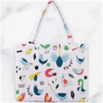 Vector Set Isolates With Cute Birds Scandinavian Style Mini Tote Bag