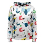 Vector Set Isolates With Cute Birds Scandinavian Style Women s Pullover Hoodie
