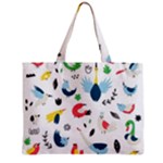 Vector Set Isolates With Cute Birds Scandinavian Style Zipper Mini Tote Bag