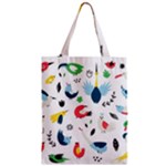 Vector Set Isolates With Cute Birds Scandinavian Style Zipper Classic Tote Bag