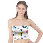 Vector Set Isolates With Cute Birds Scandinavian Style Tube Top